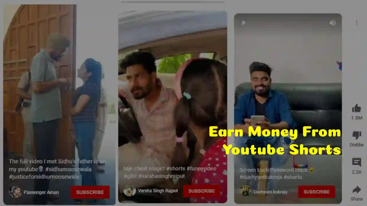 Earn Money From Youtube Shorts How to Earn Money From Youtube Shorts Without Monetization?