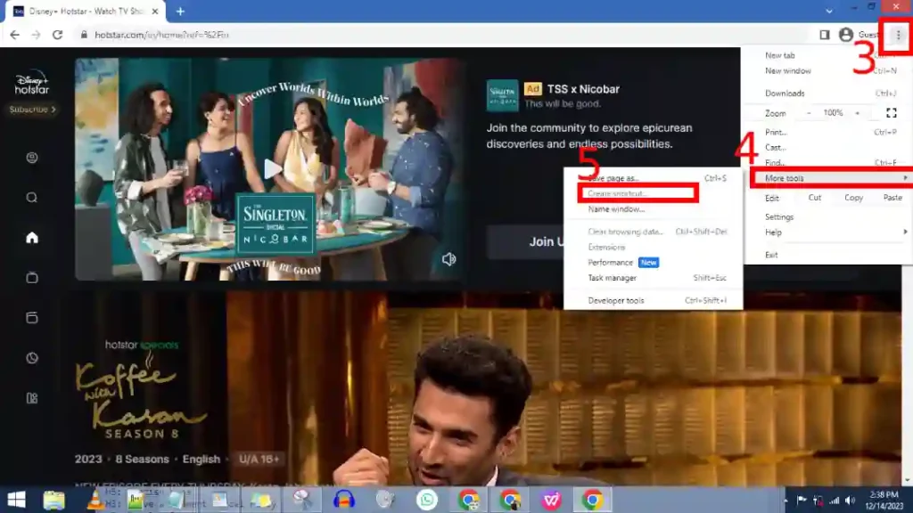 Create Shortcut and Install Hotstar How to Download Disney Hotstar In Laptop (Windows 11)